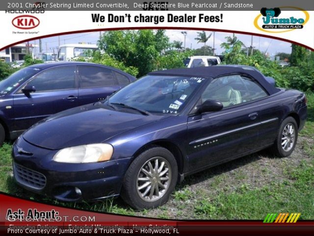 2001 Chrysler Sebring Limited Convertible in Deep Sapphire Blue Pearlcoat