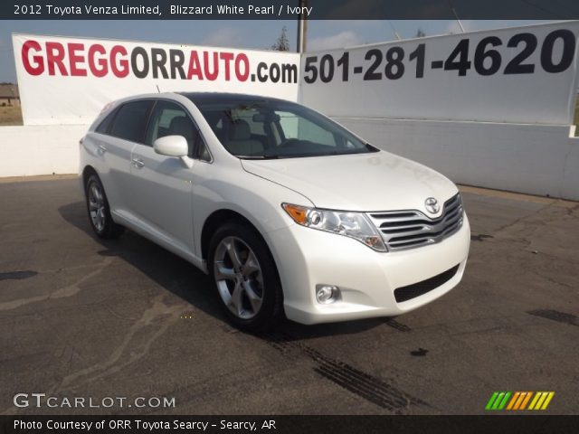 2012 Toyota Venza Limited in Blizzard White Pearl