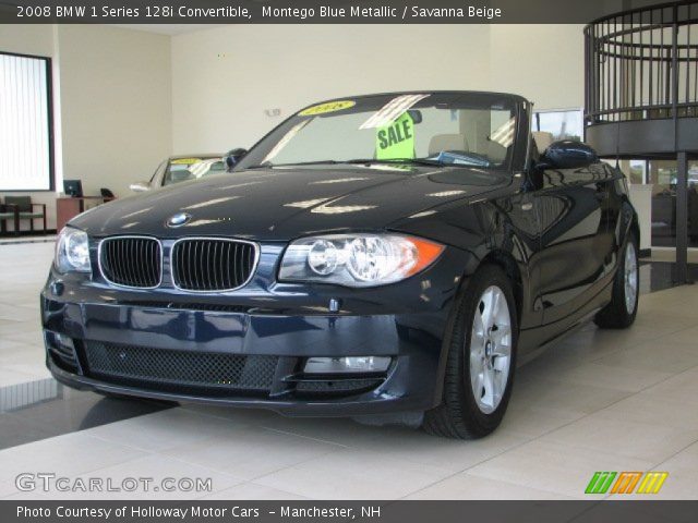 2008 BMW 1 Series 128i Convertible in Montego Blue Metallic