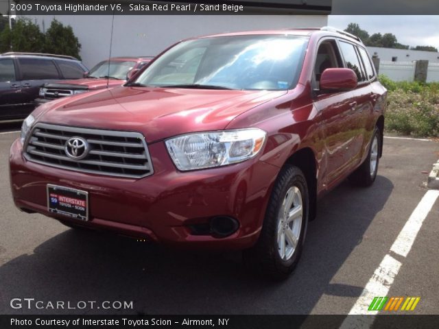 2009 Toyota Highlander V6 in Salsa Red Pearl