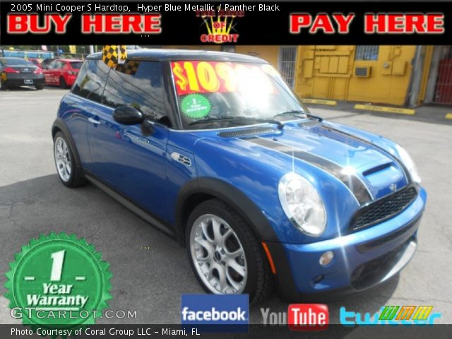 2005 Mini Cooper S Hardtop in Hyper Blue Metallic