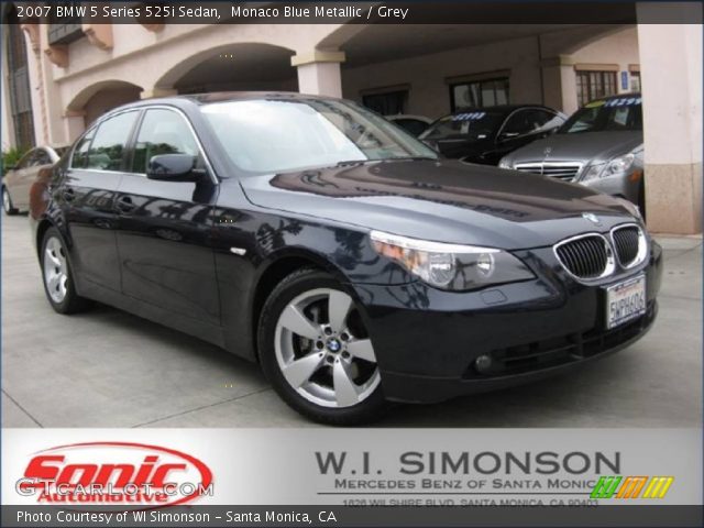 2007 BMW 5 Series 525i Sedan in Monaco Blue Metallic