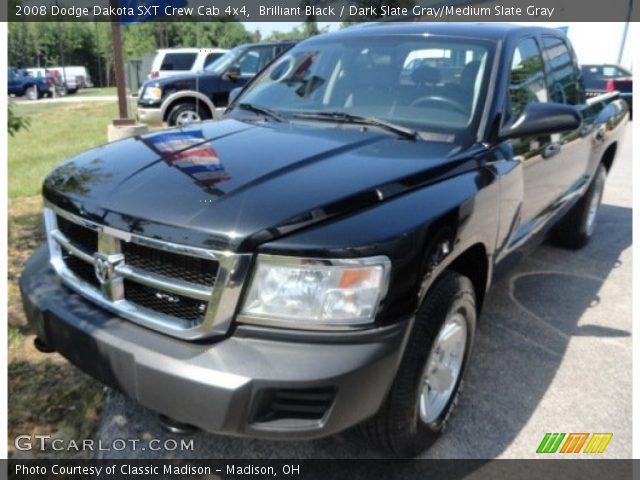 2008 Dodge Dakota SXT Crew Cab 4x4 in Brilliant Black
