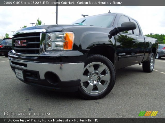 2009 GMC Sierra 1500 SLE Extended Cab 4x4 in Carbon Black Metallic