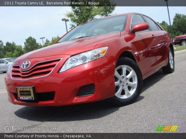 2011 Toyota Camry LE in Barcelona Red Metallic