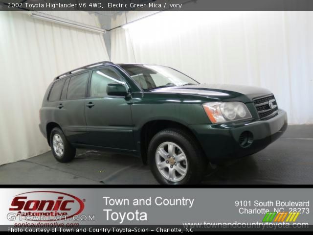 2002 Toyota Highlander V6 4WD in Electric Green Mica