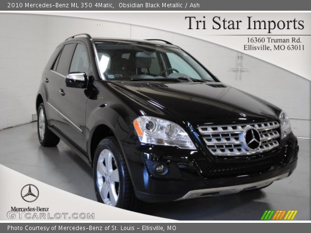 2010 Mercedes-Benz ML 350 4Matic in Obsidian Black Metallic