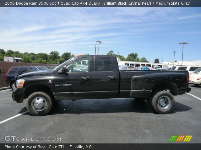 2006 Dodge Ram 3500 Sport Quad Cab 4x4 Dually in Brilliant Black Crystal Pearl