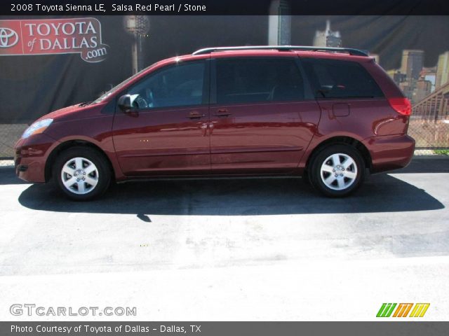 2008 Toyota Sienna LE in Salsa Red Pearl