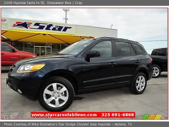 2008 Hyundai Santa Fe SE in Deepwater Blue