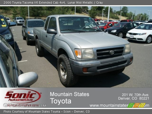 2000 Toyota Tacoma V6 Extended Cab 4x4 in Lunar Mist Metallic