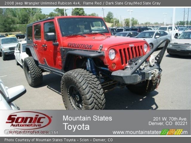 2008 Jeep Wrangler Unlimited Rubicon 4x4 in Flame Red
