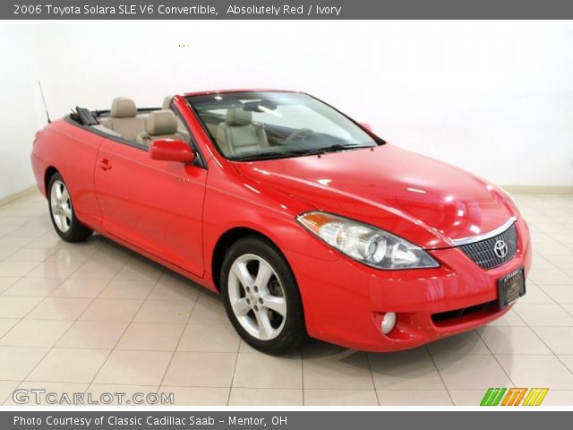 2006 Toyota Solara SLE V6 Convertible in Absolutely Red