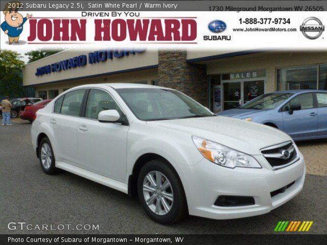 2012 Subaru Legacy 2.5i in Satin White Pearl