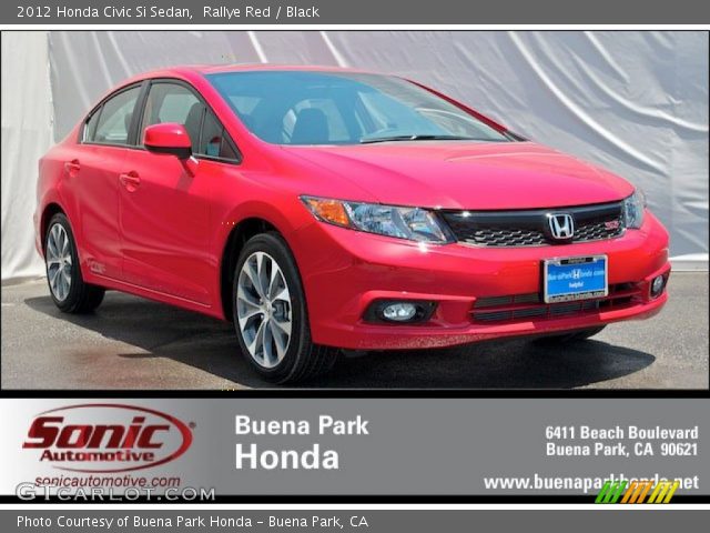 2012 Honda Civic Si Sedan in Rallye Red