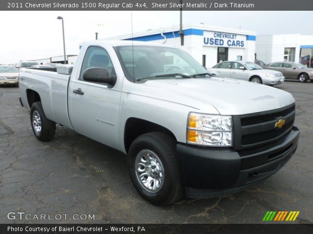 2011 Chevrolet Silverado 1500 Regular Cab 4x4 in Sheer Silver Metallic