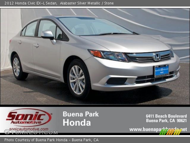 2012 Honda Civic EX-L Sedan in Alabaster Silver Metallic