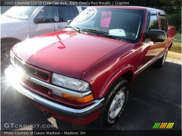 2002 Chevrolet S10 LS Crew Cab 4x4 in Dark Cherry Red Metallic