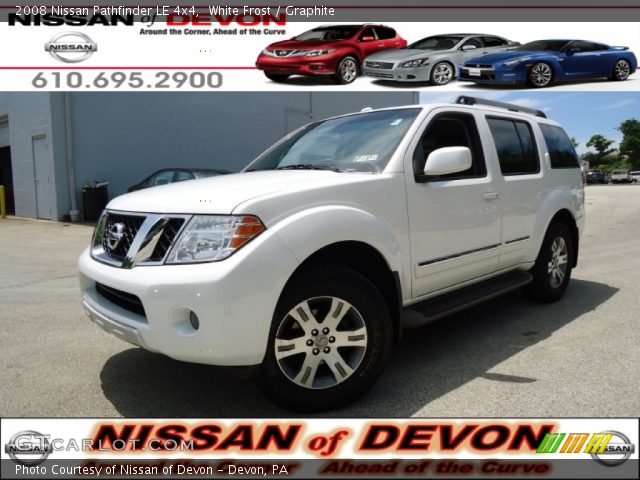 2008 Nissan Pathfinder LE 4x4 in White Frost