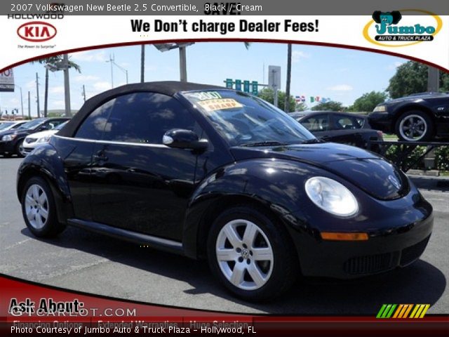 2007 Volkswagen New Beetle 2.5 Convertible in Black