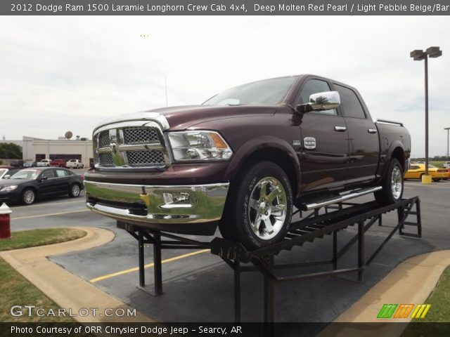 2012 Dodge Ram 1500 Laramie Longhorn Crew Cab 4x4 in Deep Molten Red Pearl