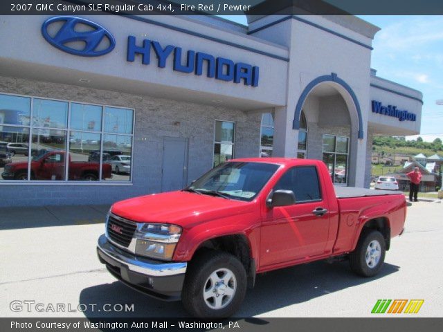 2007 GMC Canyon SLE Regular Cab 4x4 in Fire Red