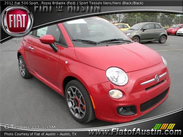 2012 Fiat 500 Sport in Rosso Brillante (Red)