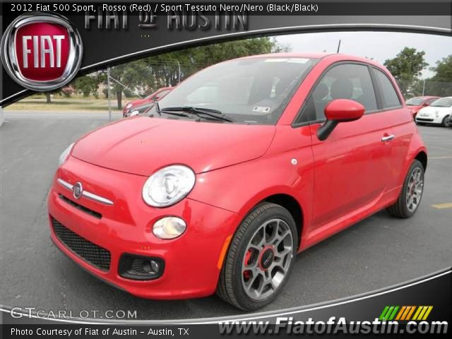 2012 Fiat 500 Sport in Rosso (Red)