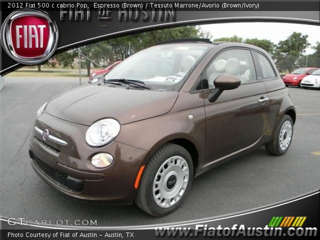 2012 Fiat 500 c cabrio Pop in Espresso (Brown)
