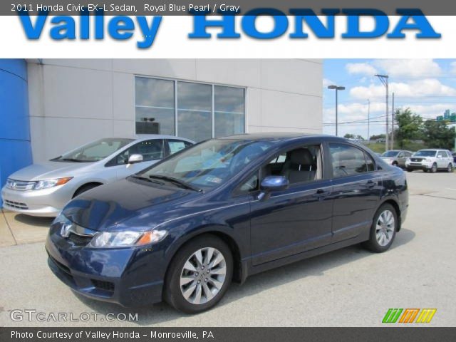 2011 Honda Civic EX-L Sedan in Royal Blue Pearl