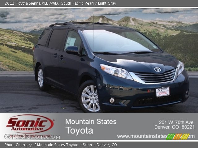 2012 Toyota Sienna XLE AWD in South Pacific Pearl