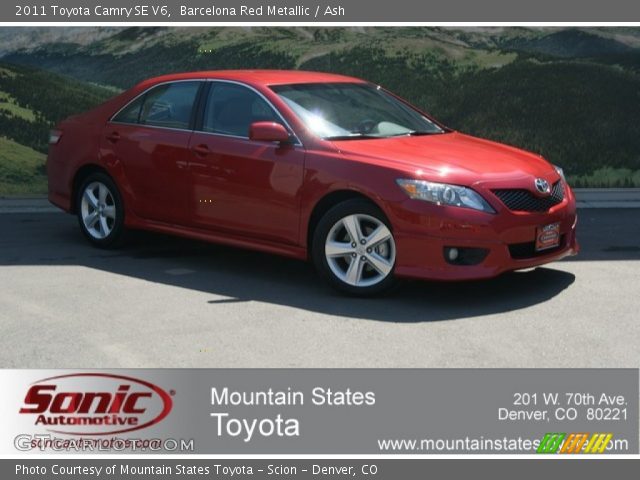 2011 Toyota Camry SE V6 in Barcelona Red Metallic