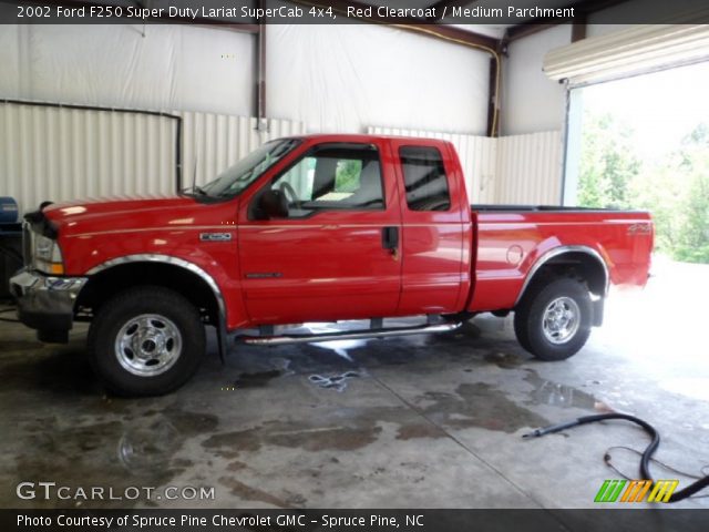 2002 Ford F250 Super Duty Lariat SuperCab 4x4 in Red Clearcoat
