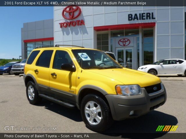 2001 Ford Escape XLT V6 4WD in Chrome Yellow Metallic