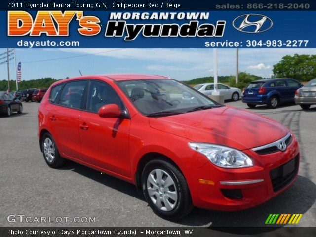 2011 Hyundai Elantra Touring GLS in Chilipepper Red
