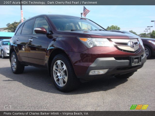 2007 Acura MDX Technology in Dark Cherry Red Pearl