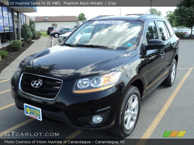 2010 Hyundai Santa Fe SE 4WD in Phantom Black Metallic