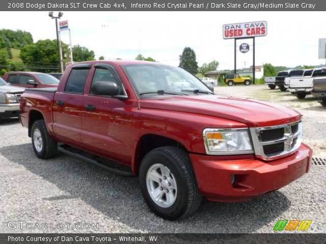2008 Dodge Dakota SLT Crew Cab 4x4 in Inferno Red Crystal Pearl