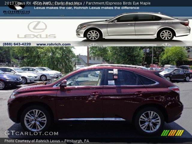 2013 Lexus RX 450h AWD in Claret Red Mica
