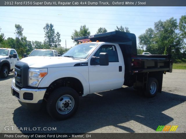 2012 Ford F350 Super Duty XL Regular Cab 4x4 Dump Truck in Oxford White