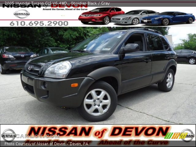 2005 Hyundai Tucson GLS V6 4WD in Obsidian Black