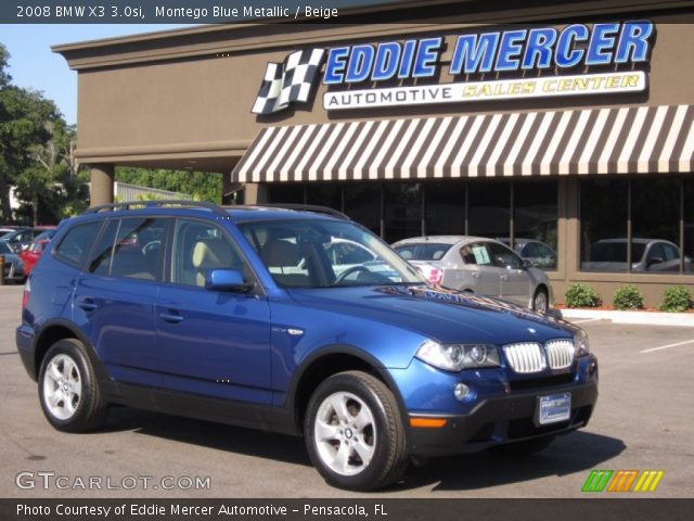 2008 BMW X3 3.0si in Montego Blue Metallic
