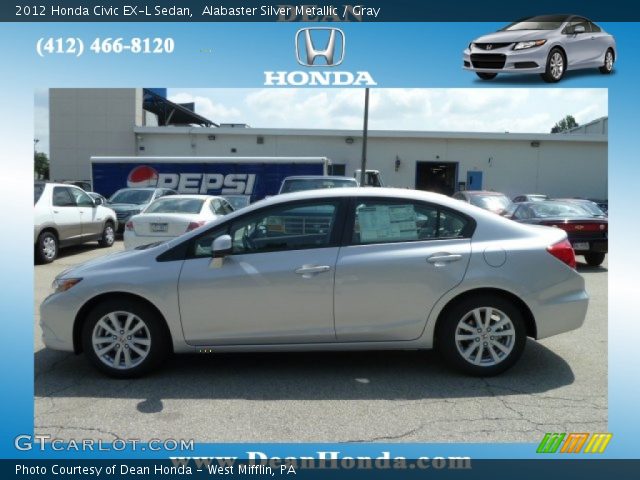 2012 Honda Civic EX-L Sedan in Alabaster Silver Metallic