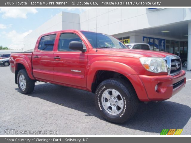2006 Toyota Tacoma V6 PreRunner TRD Double Cab in Impulse Red Pearl