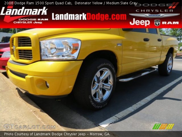 2008 Dodge Ram 1500 Sport Quad Cab in Detonator Yellow