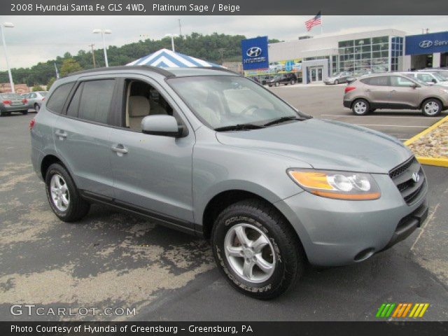 2008 Hyundai Santa Fe GLS 4WD in Platinum Sage
