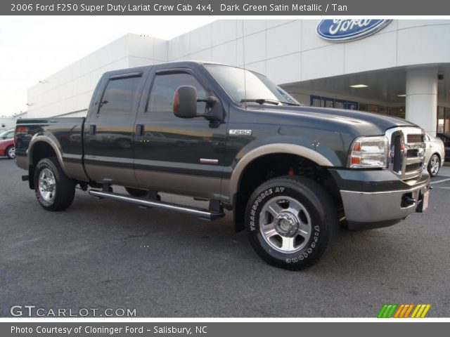 2006 Ford F250 Super Duty Lariat Crew Cab 4x4 in Dark Green Satin Metallic