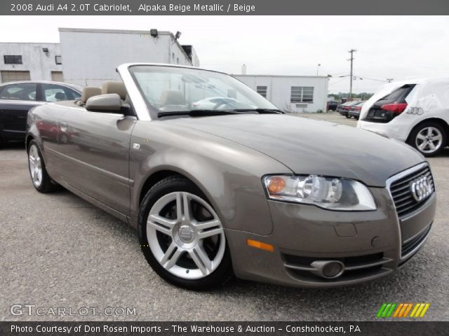 2008 Audi A4 2.0T Cabriolet in Alpaka Beige Metallic