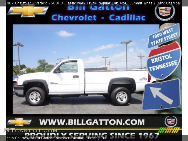 2007 Chevrolet Silverado 2500HD Classic Work Truck Regular Cab 4x4 in Summit White