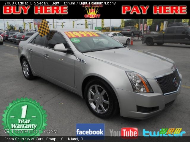 2008 Cadillac CTS Sedan in Light Platinum